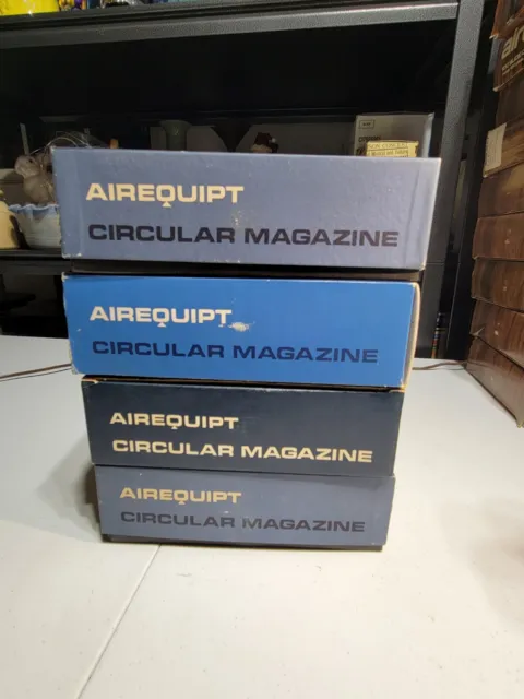Lot of 4 Vintage Airequipt Circular Slide Magazine Carousel Holds 100 Each