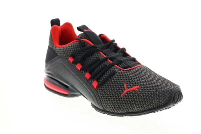 Puma Axelion LS 19438401 Mens Black Mesh Lace Up Athletic Running Shoes