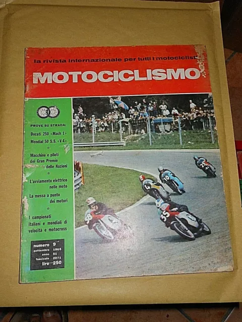 Motociclismo N°9 Settembre 1965-Ducati 250 Mach 1-Mondial Ss 50 V4-