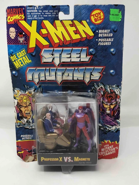 Die Cast Professor X VS. Magneto Action Figures - Marvel Comics X-Men Steel Muta