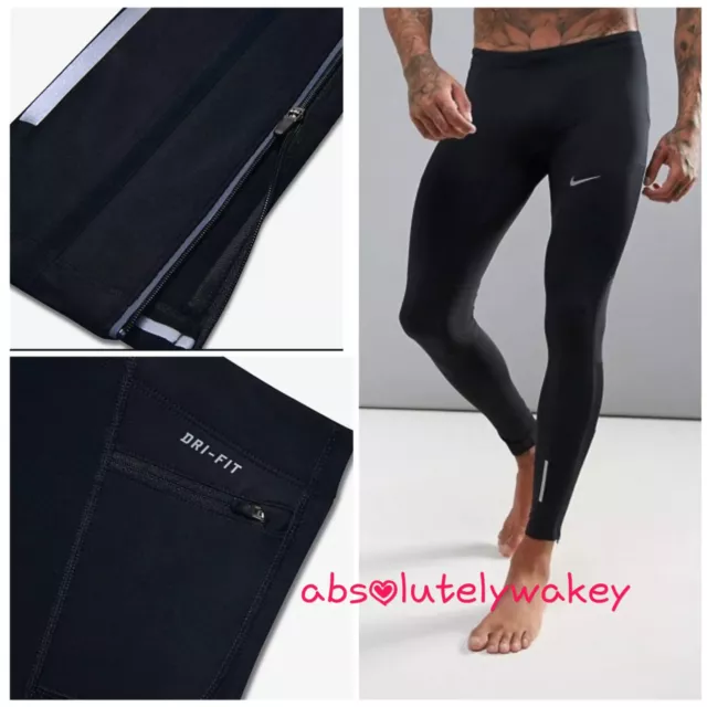 Nike Power Tech Tights Running Training Gym Rugby UFC Men's Tights