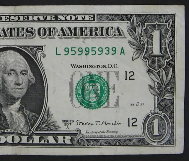 TRINARY FLIPPER 0 6 8 $1 Dollar Bill, UNIQUE SERIAL NUMBER's