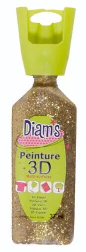 Pintura Diam's 3D 37ML Purpurina Dorado