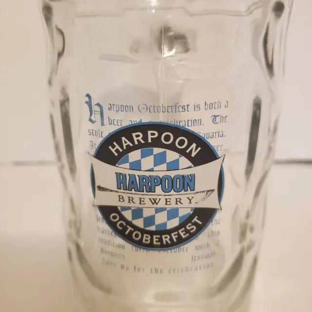 Harpoon Brewery Octoberfest Beer Mug with Handle and Dimpled Glass
