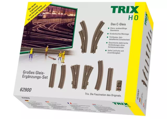 Trix 62900 Großes Gleis-Ergänzungs-Set 1:87 Spur H0 DC Neu OVP