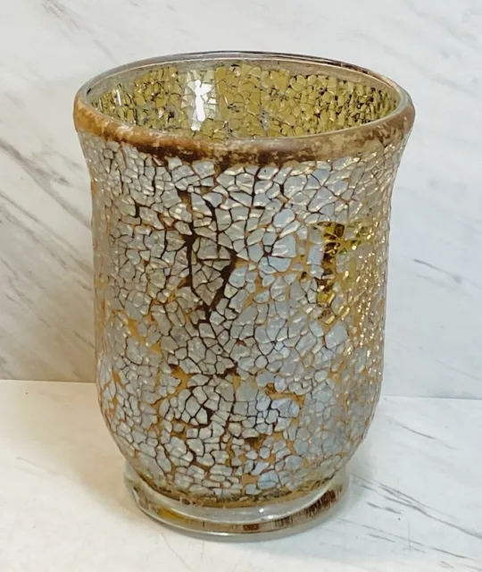 Vintage Mosaic Candle Holder HOBBY LOBBY 6”x4.5” SEE PIC