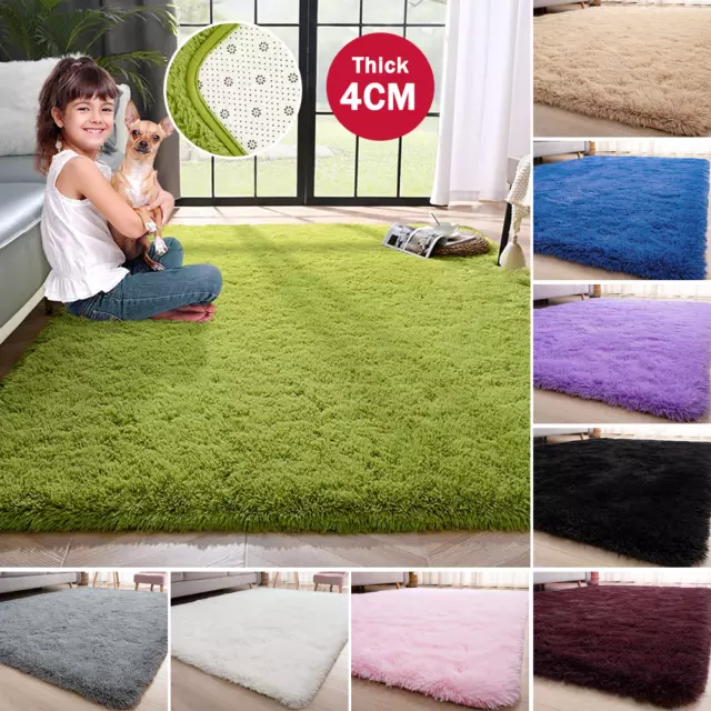 Fluffy Faux Fur Sheepskin Rug Non Slip Large Floor Carpet Rugs Mat Plush Soft