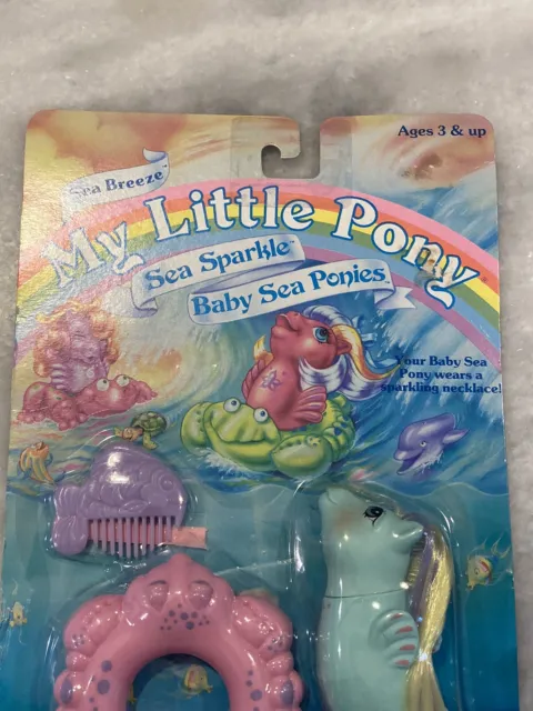 Vintage G1 My Little Pony Sea Sparkle Sea Breeze Baby Sea Ponies VHTF NEW MIP 2