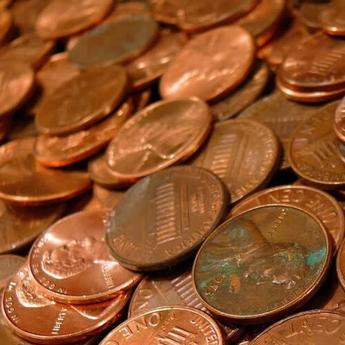 1000 Mixed Copper Pennies 1959-1982 UNSEARCHED