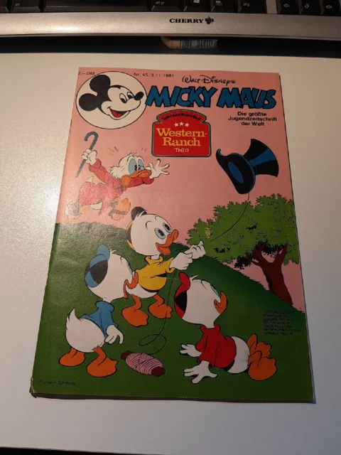 Micky Maus Nr. 45  Jahrgang 1981 Mit Bastelbeilage & Schnipp