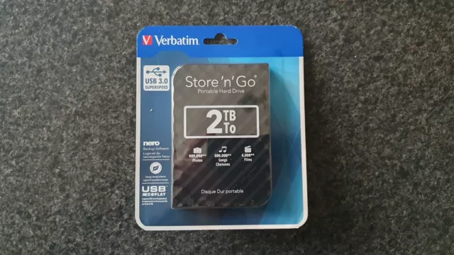 Verbatim Store n Go 2,5 2TB USB 3.0 black Gen 2 53195 (0023942531951)