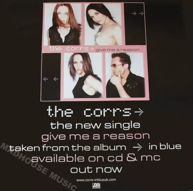 CORRS POSTER Give Me A Reason Rare UK PROMO POSTER 28" x 18" MINT