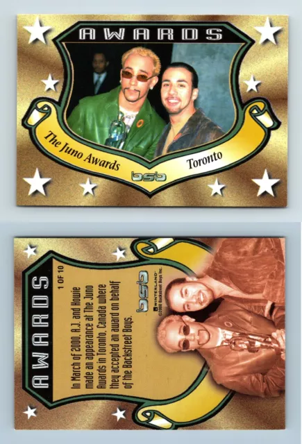 Backstreet Boys Black & Blue #1/10 Awards 2000 Winterland Trading Card