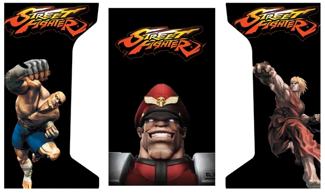 Stickers Bartop Street Fighter Vs Tekken - Autocollants Borne D'arcade - Neuf