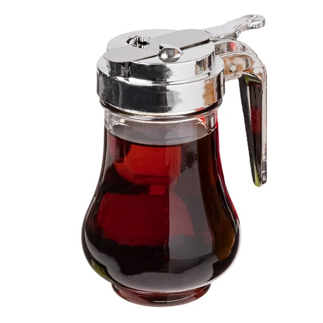 1 Dispenser 6.75oz (200mL)|Glass Bottle No-Drip Pourers for Maple ...
