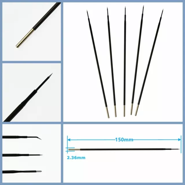 5pcs reusable Electrosurgical Curved needle electrode esu tools  150mm*2.36mm