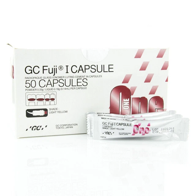 Gc Fuji 1 Capsules Verre Ionomère Ciment De Lutage Paquet De 50 Capsules