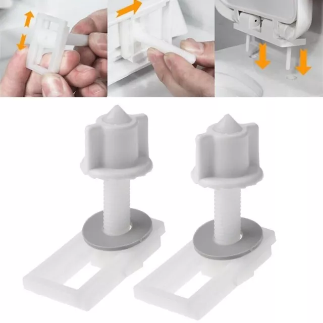 Durable Toilet Hinge Bolts Screws with Rubber Washers Excellent Performance