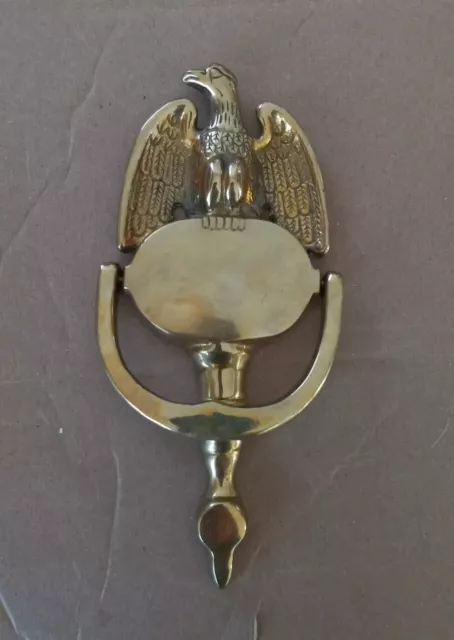 Vintage Brass Federal Style Eagle Door Knocker 8" x 4" No Hardware
