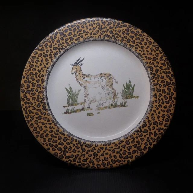 Assiette plate grès Geneviève Lethu Au bord du lac Tanganyika zèbre 1996 N8774 | eBay