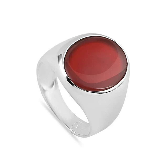 Bague En Argent 925 Massif Sertie Strass Rouge - Taille 54, Marque Vallés Dordal, Occasion Bel état