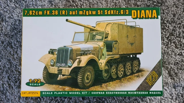 Maquette 1:72 Ace 72573 - Sd.Kfz.6/2 Avec Canon Flak 36 3,7 Cm - Kit Neuf
