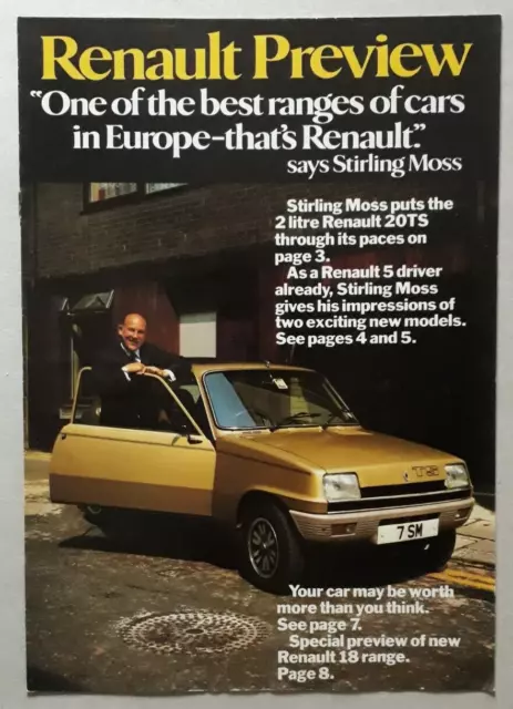 Renault Range Brochure 1978 - 4 5 6 12 14 15 17 16 18 20 30 Gordini