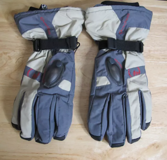 Quechua Snow Gloves Decathalon Creation Size Large Skiing Self Heat Grey Beige