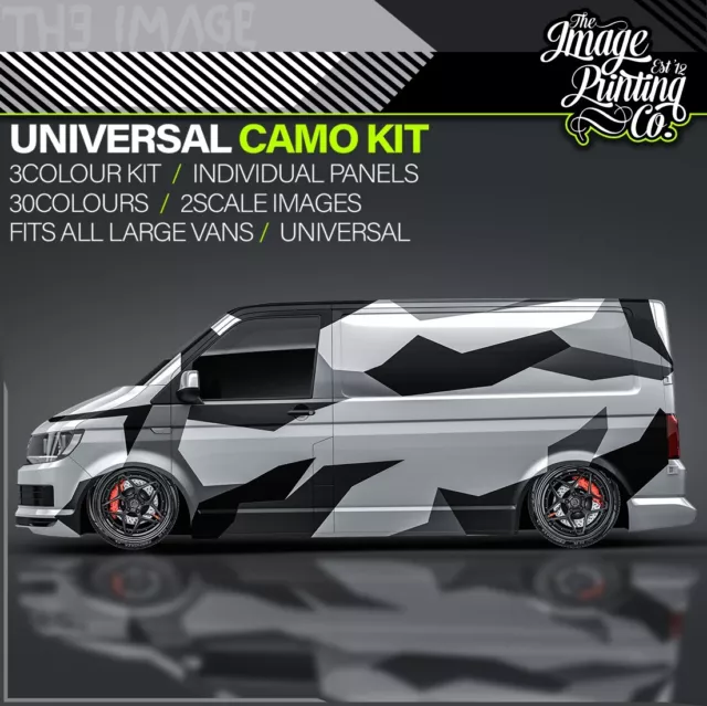 UNIVERSAL Urban Camo Vinyl Decal Kit ~ Camouflage Wrap ~ ALL LARGE VANS - Custom