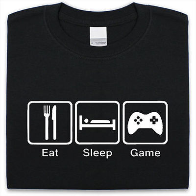 Eat Sleep Gioco T-Shirt Uomo Donna Divertente Regalo Gamer