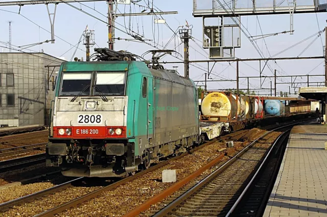 F10 6x4 Glossy Photo SNCB Class 28 2808 @ Antwerpen Berchem