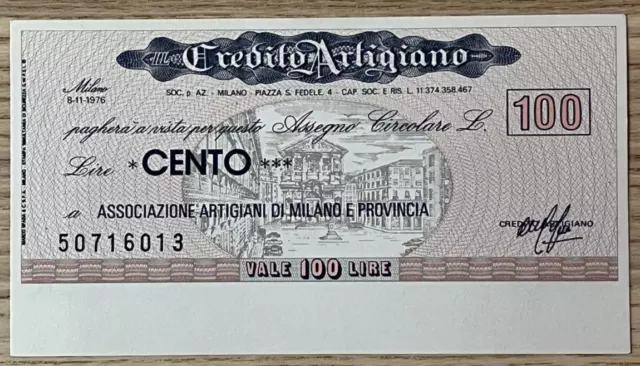Miniassegni Credito Artigiano