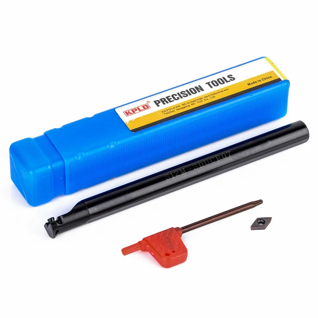 S12M-SDUCR07 12mm Lathe Turning Tool Holder Boring Bar + DCMT0702 Carbide Insert