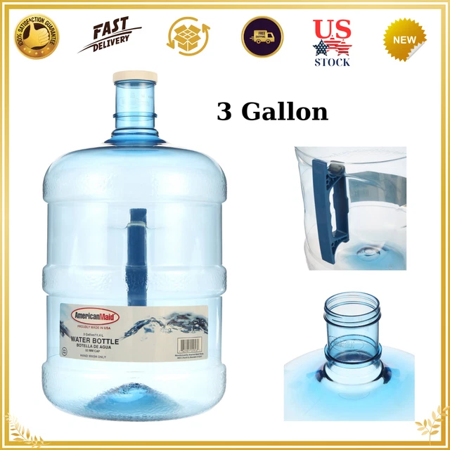 WATER JUG EMPTY Refillable Water Bottle, Load Water Dispensers, Blue, 3