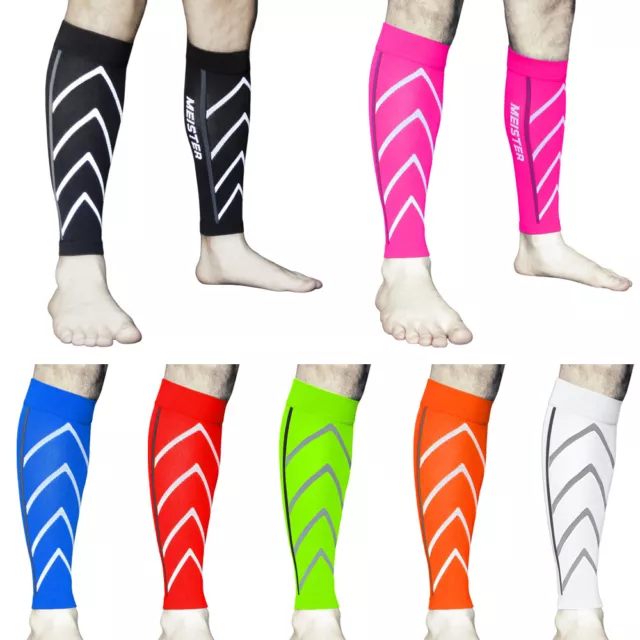 MEISTER KOMPRESSIONS STULPEN PAAR Laufen Waden Shin Splints CrossFit S/M/L/XL