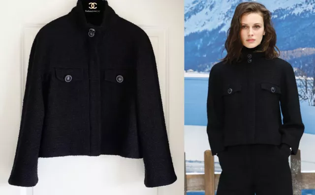 NWT $4050 CHANEL 19B Black Cc Button Wool Tweed Jacket 38 $3,199.00 -  PicClick