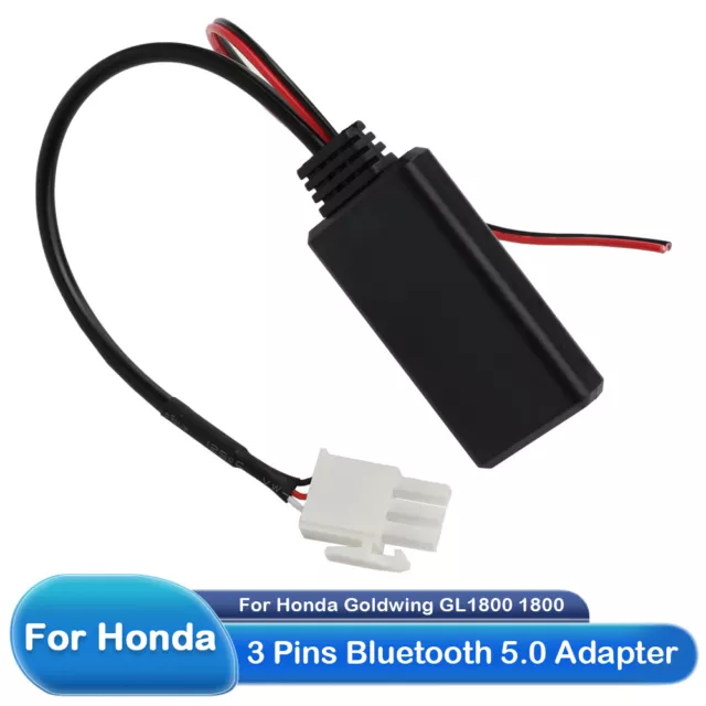 3Pins Motorcycle AUX Audio Bluetooth 5.0 Cable Adaptor For Honda Goldwing-GL1800