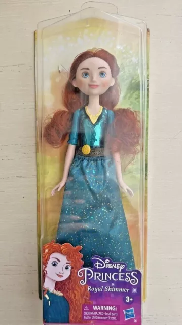 DISNEY Princess Royal Shimmer MERIDA Doll Wearing Crown - Size 11" Kids 3+ NEW