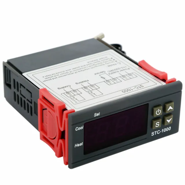 110V Universal STC-1000 Digital Temperature Controller Thermostat w/ Sensor AC 3