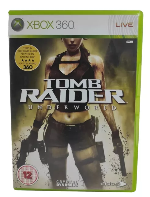 Tomb Raider: gioco Underworld Xbox 360 quasi nuovo completo + manuale PAL UK CIB