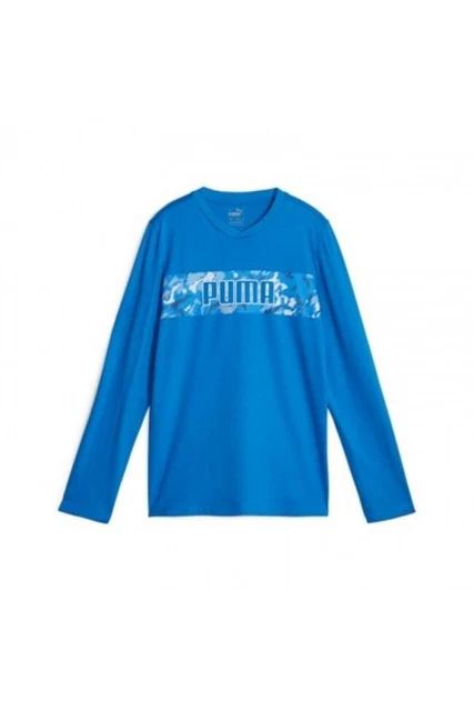 T-Shirt Puma Maglia Bambino Maniche Lunghe 676287 47 Active Sports Tee B Blu