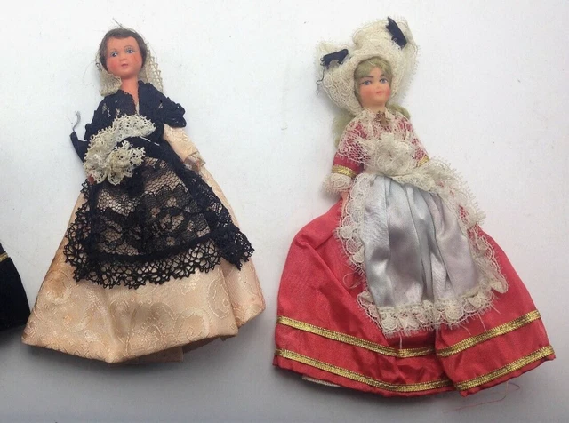 Lot De 5 Petites Poupées Anciennes - Collection, état D'origine
