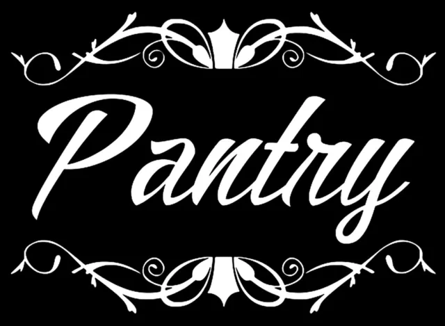 Pantry Door Vinyl Decal Sticker Sign Kitchen / Home Wall Lettering