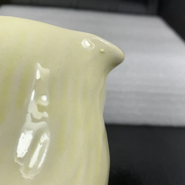 Keele Street Pottery Owl Creamer Vintage Yellow KSP Pottery Owl 3 1/2" 8