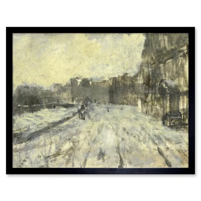 Breitner Rokin Amsterdam Cityscape Painting Wall Art Print Framed 12x16