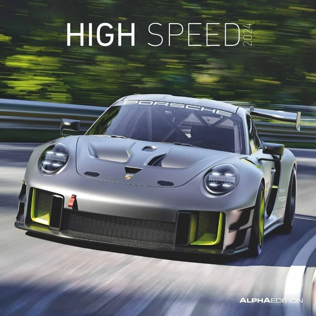 CALENDRIER 2024 VOITURE DE COURSE PORSCHE MERCEDES format 30x60cm