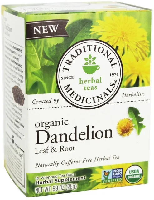 Dandelion Leaf & Root Tea by Traditional Medicinals, 16 tea bag 6 Boxes
