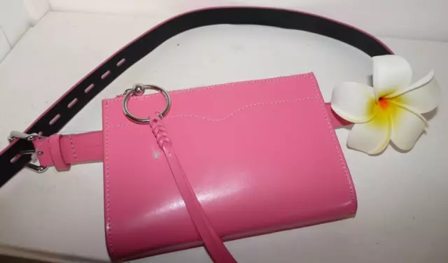 REBECCA MINKOFF Bubble Gum Pink Leather Mini Belt Bag NWT