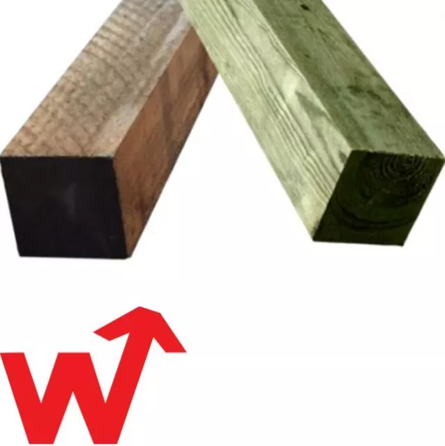 Fence Posts 3x3 4x4 | 75mm 100mm | Treated Timber Fencing Posts | Gate Posts