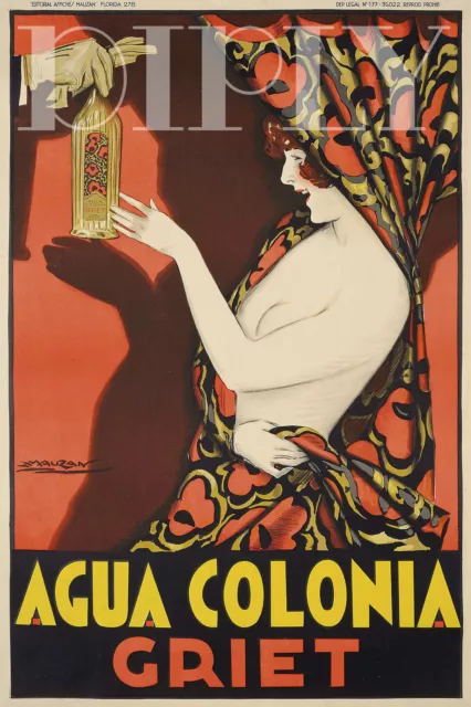 Repro Deco Affiche Agua Colonia Griet Sur Papier 310 Ou 190 Grs